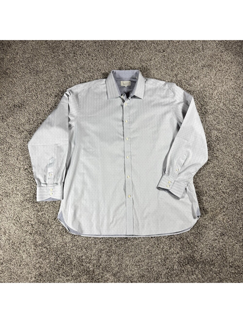 Ted Baker Endurance Long Sleeve Button Down Shirt- Size 17.5 34/35 Blue
